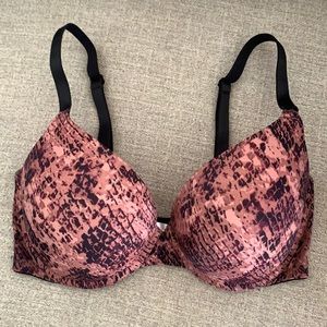 Brand NWOT Snakeskin Victoria’s Secret Pink Push-Up Bra